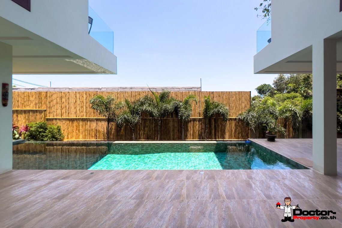 3 Bedroom Pool Villa with Partial Sea View in Bo Phut, Koh Samui – For Sale