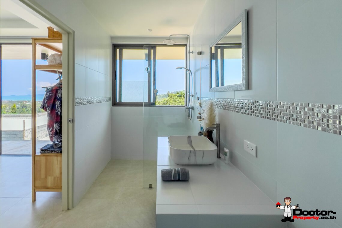 3 Bedroom Pool Villa with Partial Sea View in Bo Phut, Koh Samui – For Sale