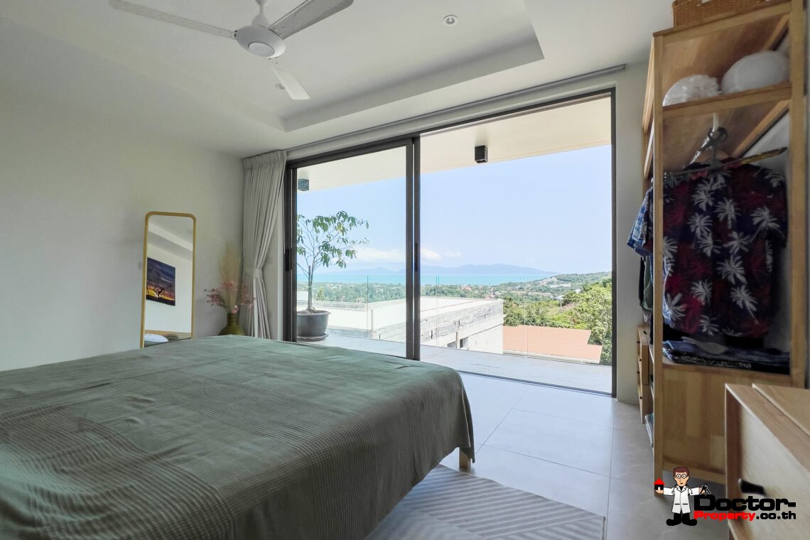 3 Bedroom Pool Villa with Partial Sea View in Bo Phut, Koh Samui – For Sale