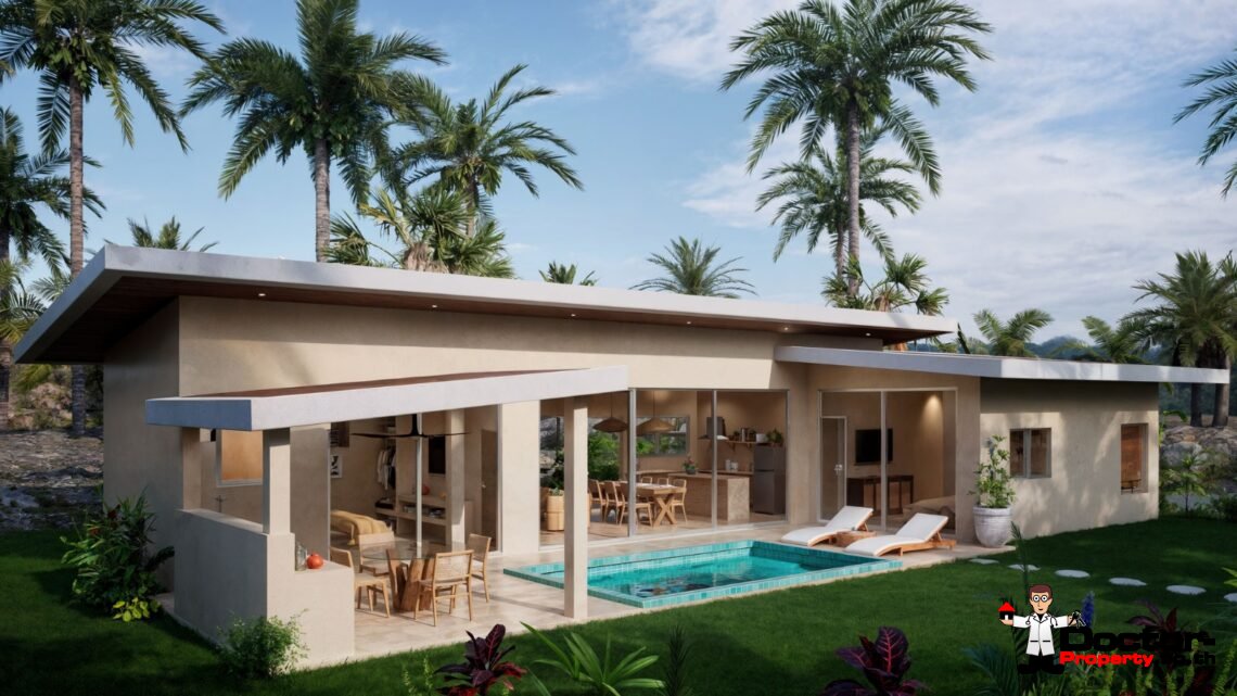 2 Bedroom Tropical Villa with Garden View in Mae Nam, Koh Samui – For Sale