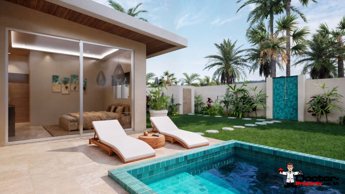 2 Bedroom Tropical Villa with Garden View in Mae Nam, Koh Samui – For Sale