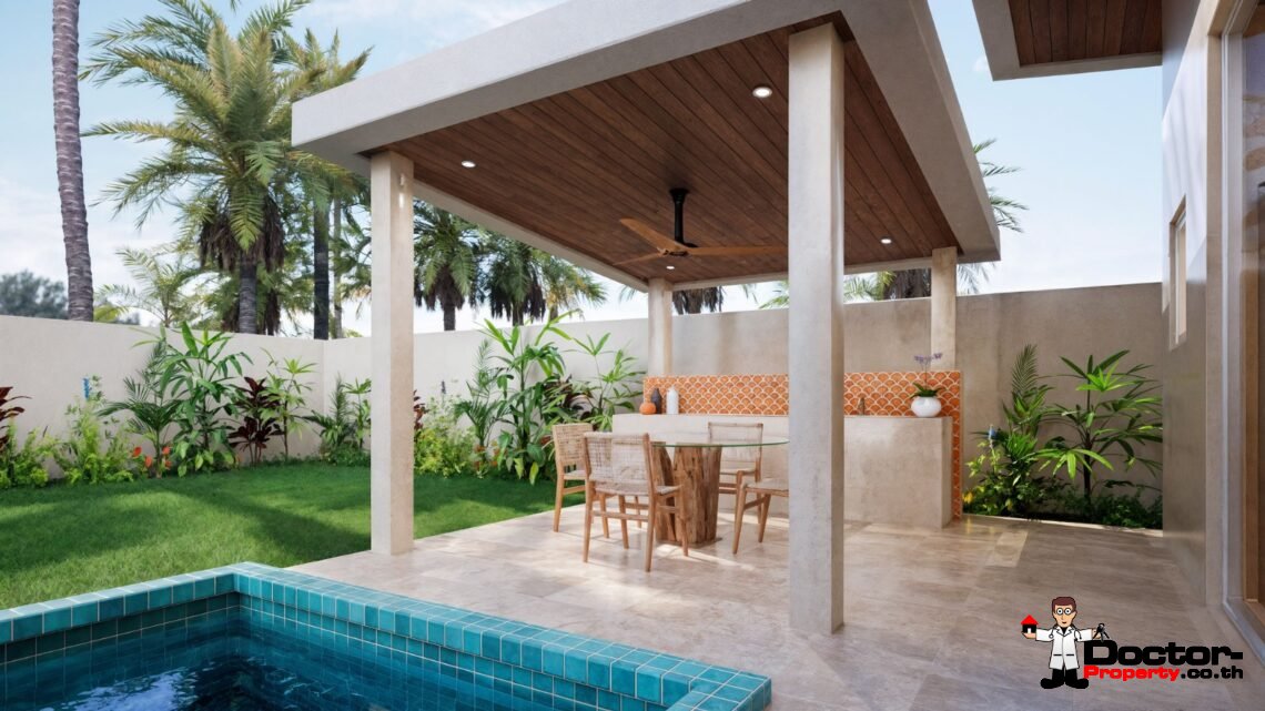 2 Bedroom Tropical Villa with Garden View in Mae Nam, Koh Samui – For Sale