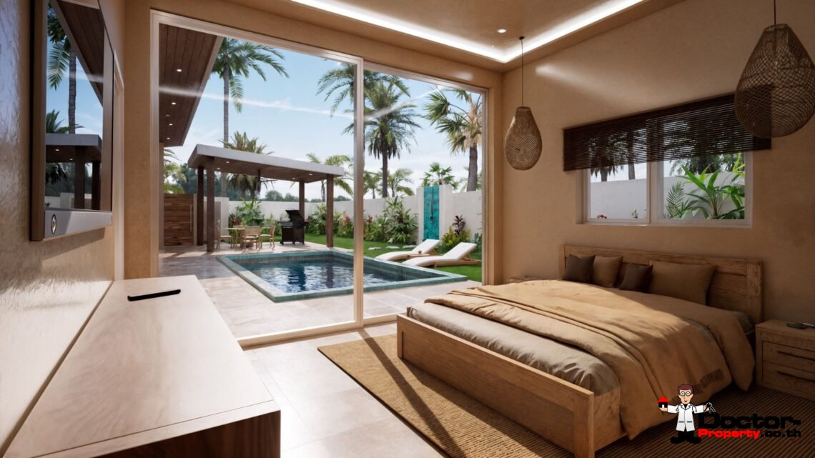 3 Bedroom Tropical Villa with Garden View in Mae Nam, Koh Samui – For Sale