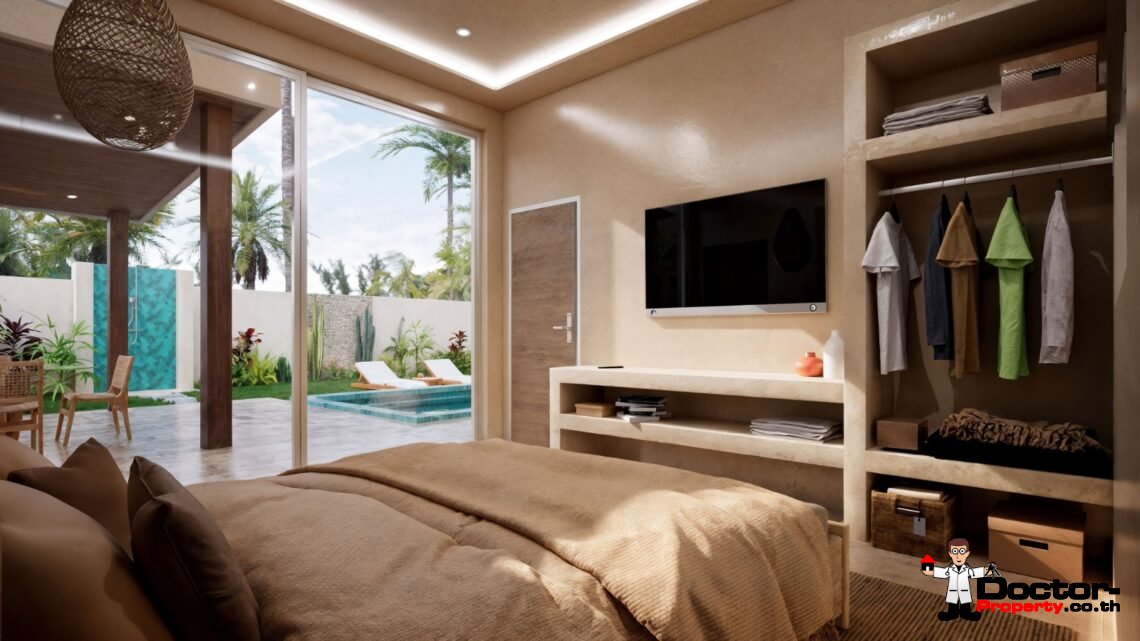 3 Bedroom Tropical Villa with Garden View in Mae Nam, Koh Samui – For Sale