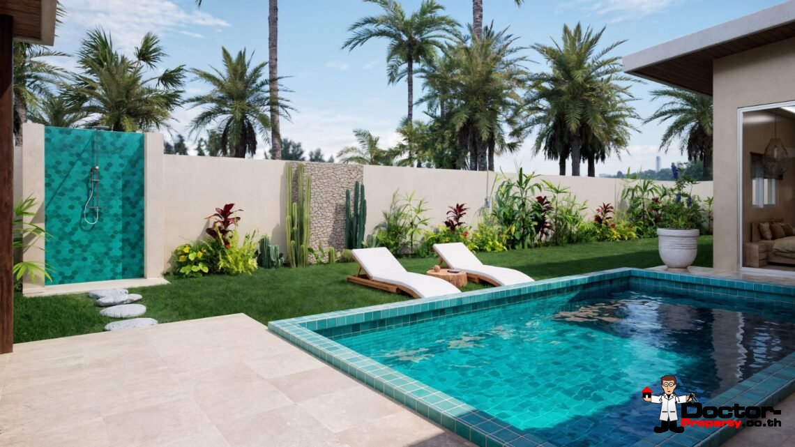 3 Bedroom Tropical Villa with Garden View in Mae Nam, Koh Samui – For Sale