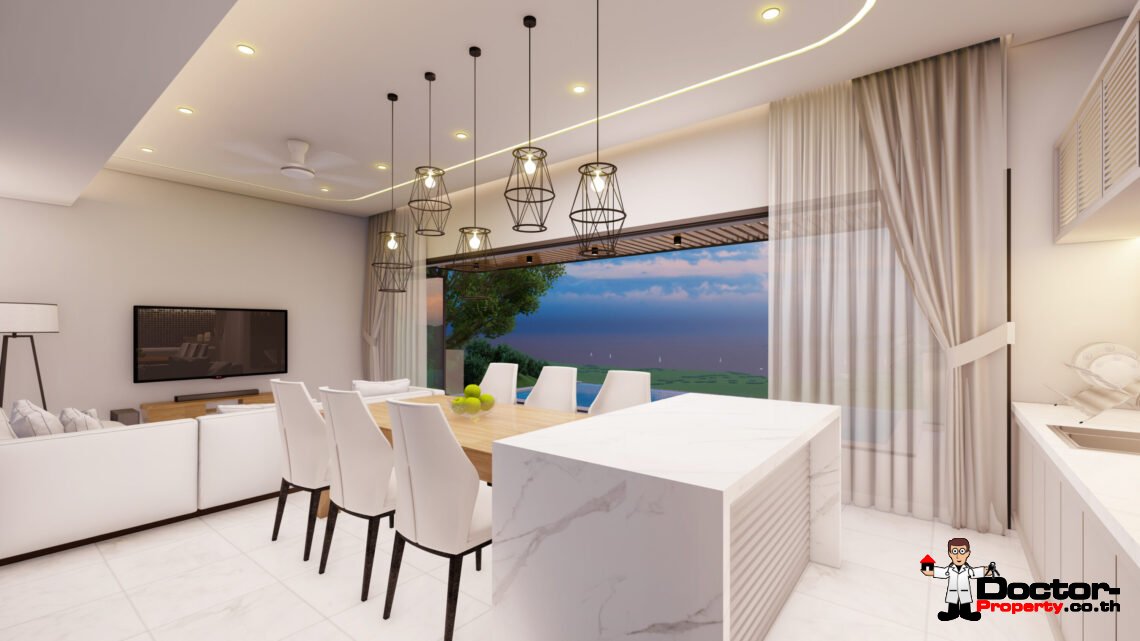 3 Bedroom Pool Villa with Sea View in Bo Phut, Koh Samui – For Sale