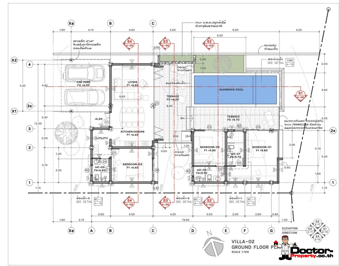 3-4 Bedroom Pool Villa with Sea View in Bo Phut, Koh Samui – For Sale