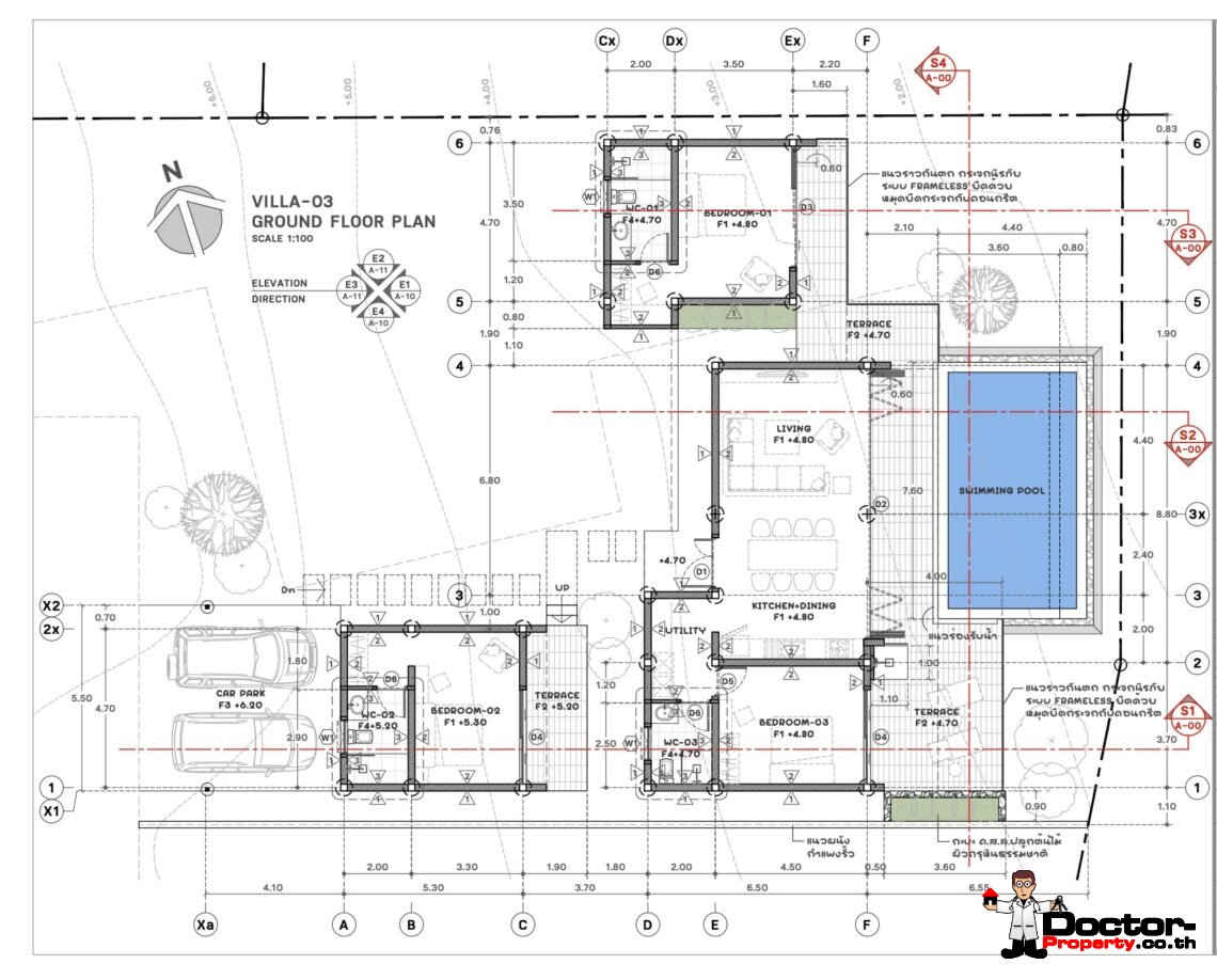 3-4 Bedroom Pool Villa with Sea View in Bo Phut, Koh Samui – For Sale