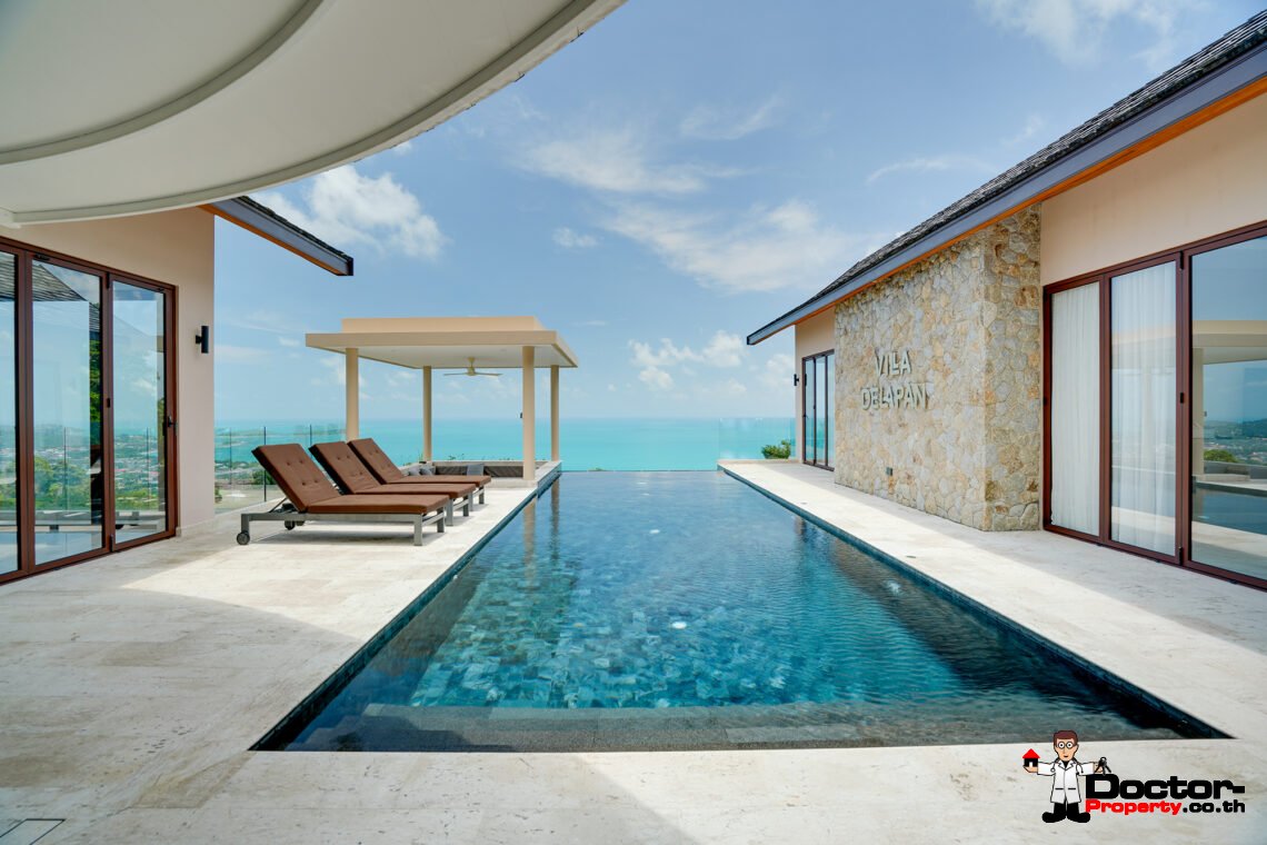 Luxury 3 Bedroom Pool Villa with Sea View in Chaweng Noi, Koh Samui – For Sale