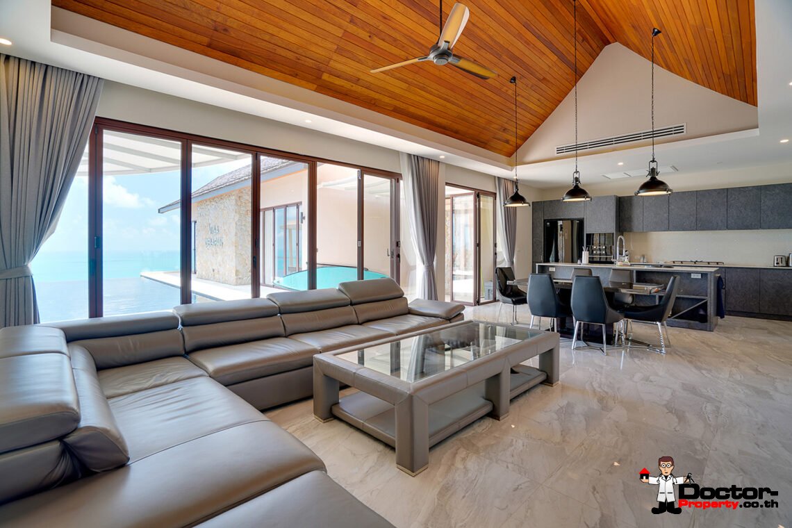 Luxury 3 Bedroom Pool Villa with Sea View in Chaweng Noi, Koh Samui – For Sale