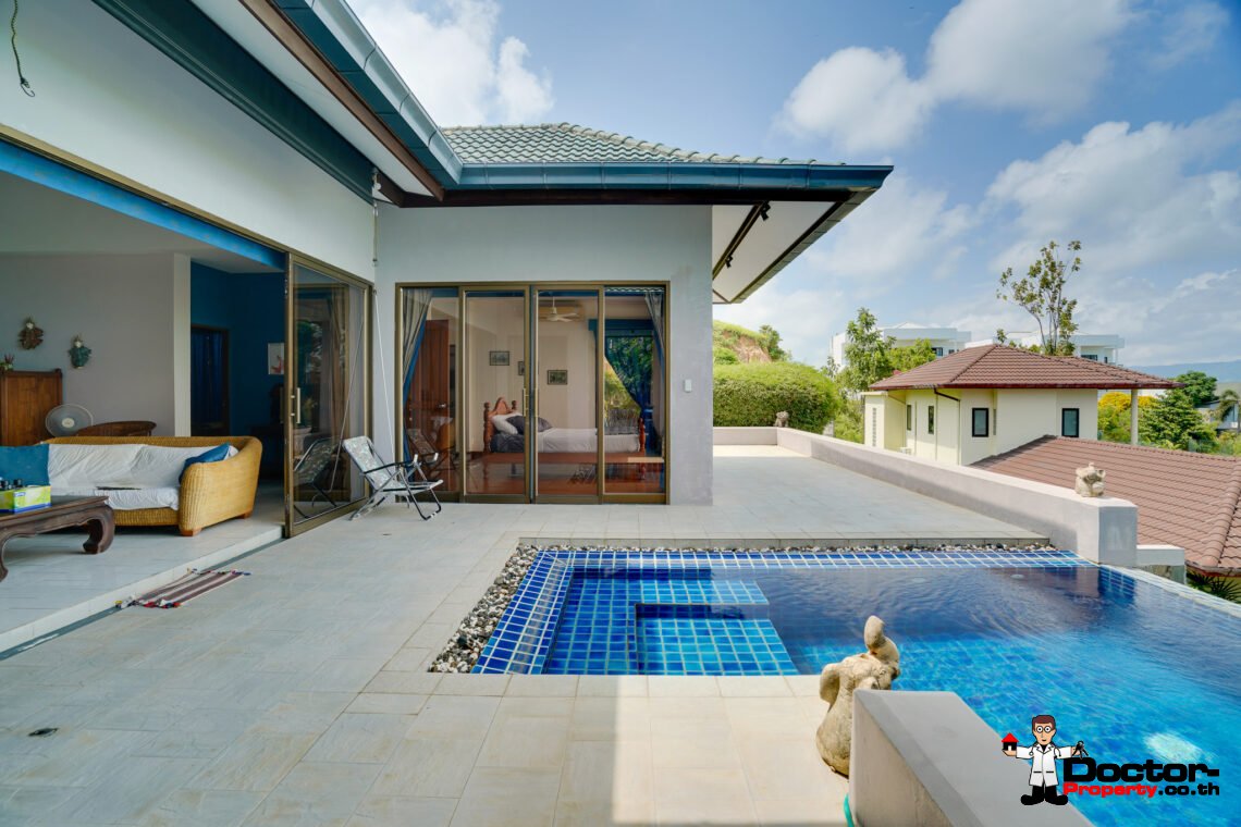 3 Bedroom Villa with Stunning Sea View in Plai Laem, Koh Samui – For Sale