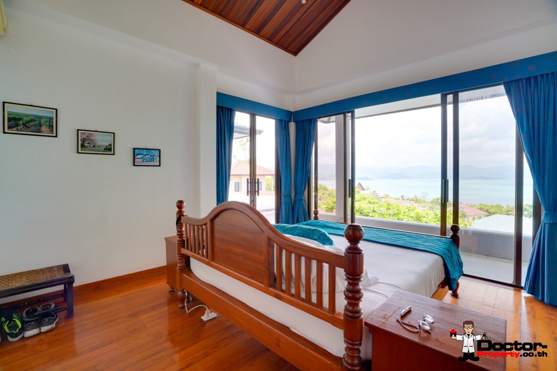 3 Bedroom Villa with Stunning Sea View in Plai Laem, Koh Samui – For Sale