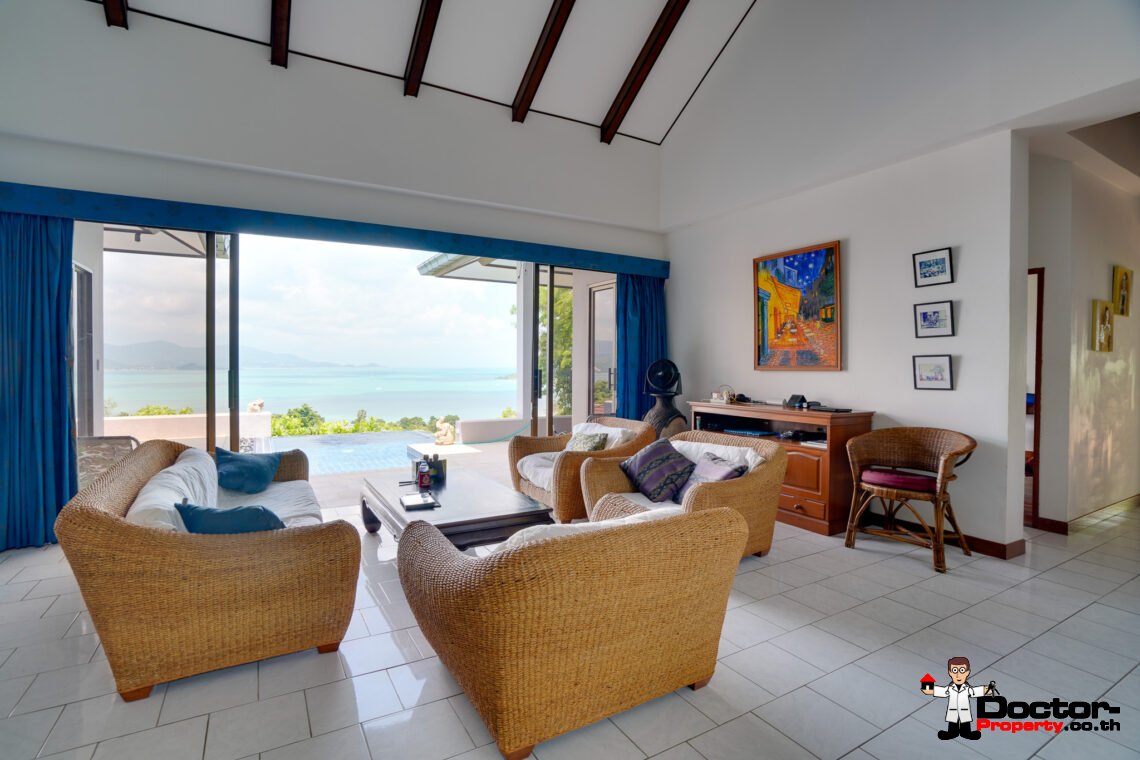 3 Bedroom Villa with Stunning Sea View in Plai Laem, Koh Samui – For Sale