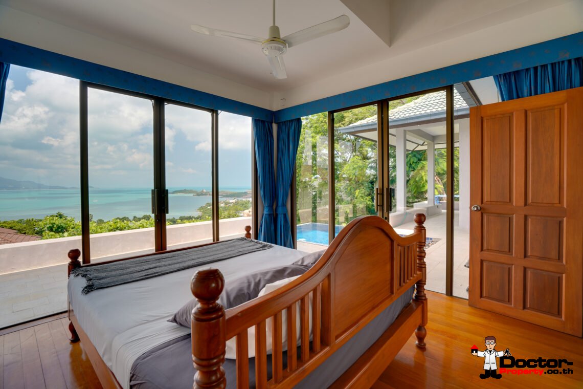 3 Bedroom Villa with Stunning Sea View in Plai Laem, Koh Samui – For Sale