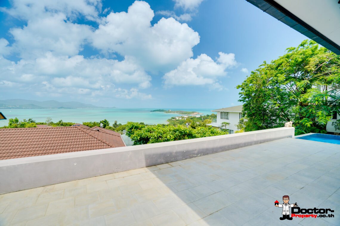 3 Bedroom Villa with Stunning Sea View in Plai Laem, Koh Samui – For Sale