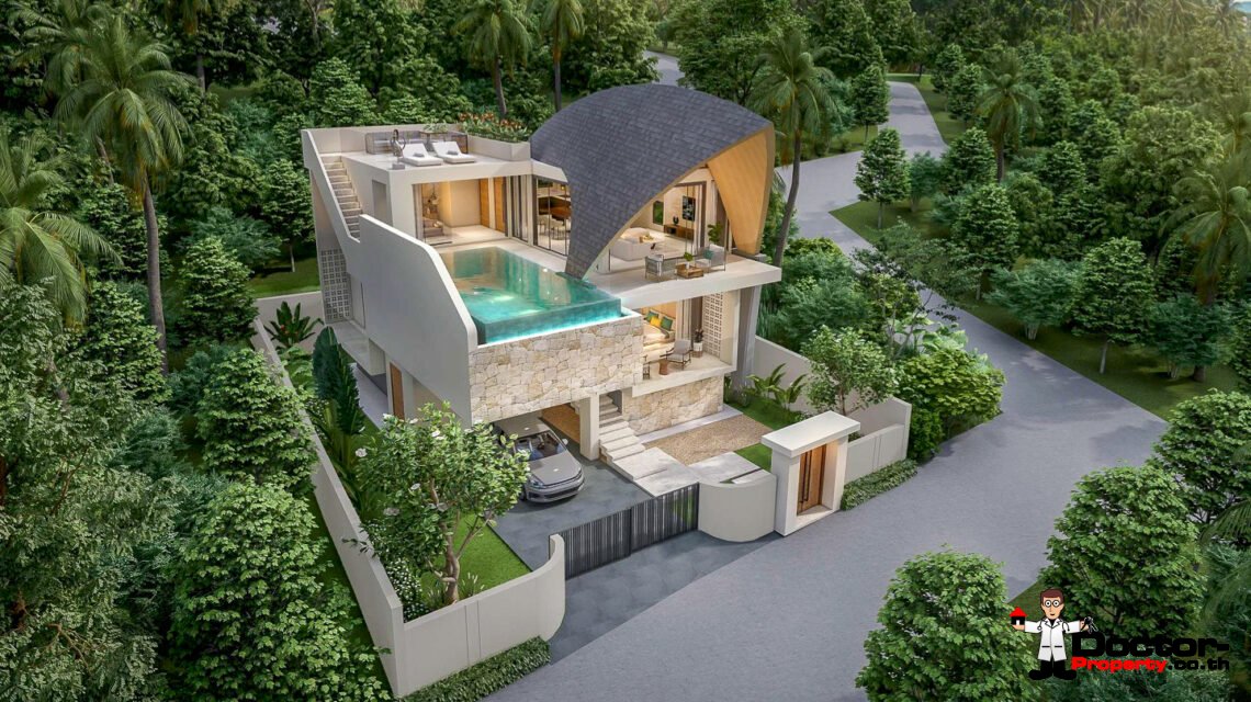 New Luxury 3-Bedroom Sea View Villa – Bang Por, Koh Samui – For Sale