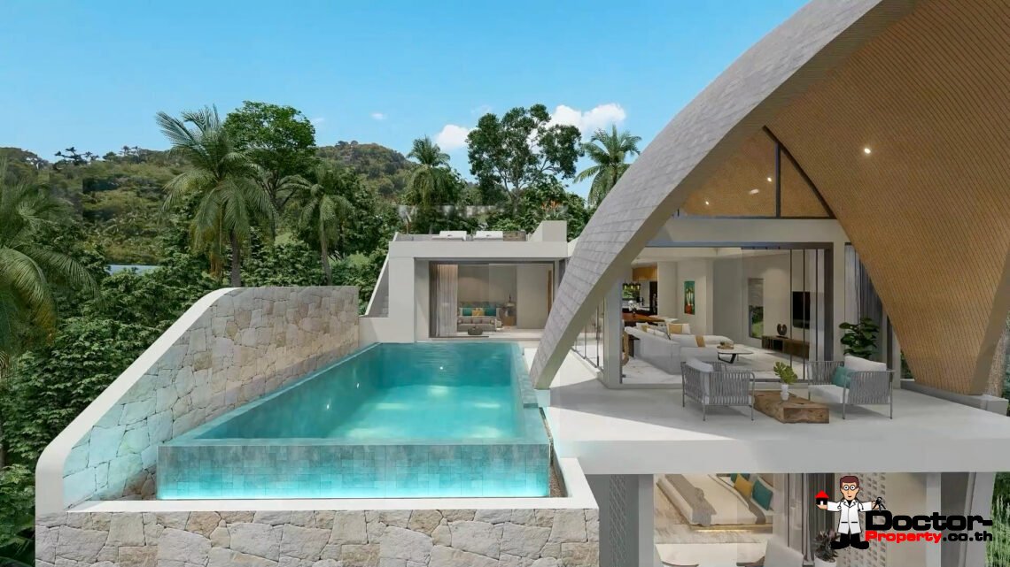 New Luxury 3-Bedroom Sea View Villa – Bang Por, Koh Samui – For Sale