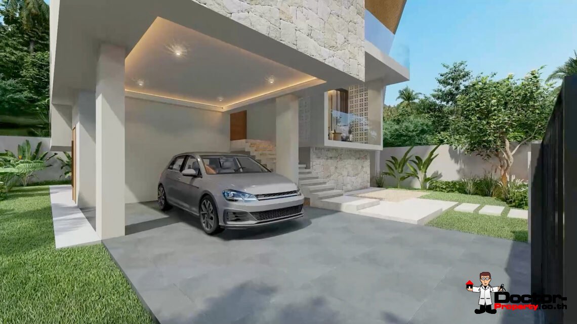 New Luxury 3-Bedroom Sea View Villa – Bang Por, Koh Samui – For Sale