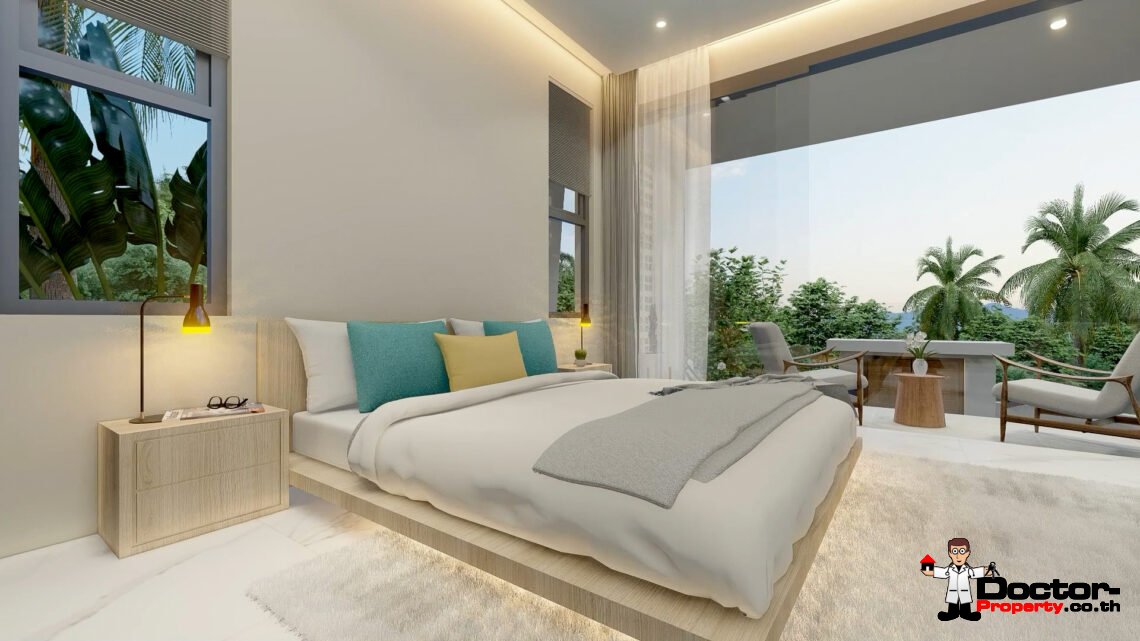 New Luxury 3-Bedroom Sea View Villa – Bang Por, Koh Samui – For Sale