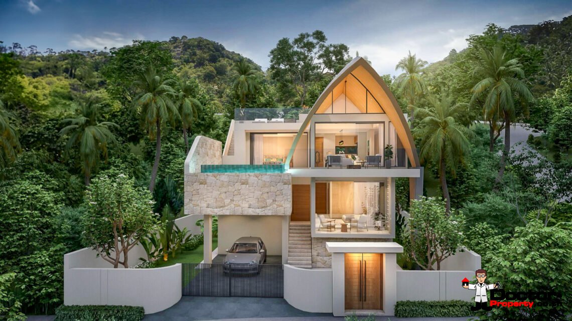 New Luxury 3-Bedroom Sea View Villa – Bang Por, Koh Samui – For Sale