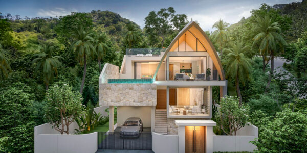 New Luxury 3-Bedroom Sea View Villa – Bang Por, Koh Samui – For Sale