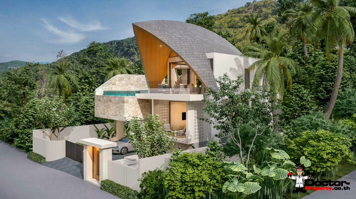 New Luxury 3-Bedroom Sea View Villa – Bang Por, Koh Samui – For Sale