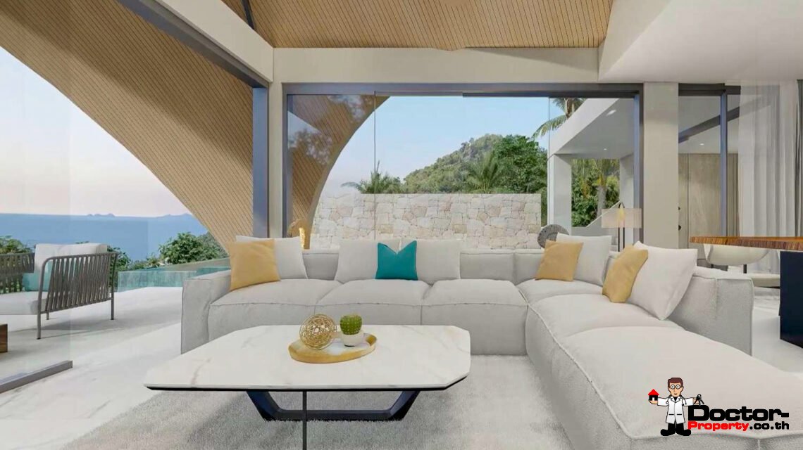 New Luxury 3-Bedroom Sea View Villa – Bang Por, Koh Samui – For Sale