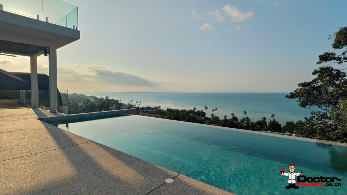 New 3-Bedroom Sea View Villa – Bang Por, Koh Samui – For Sale