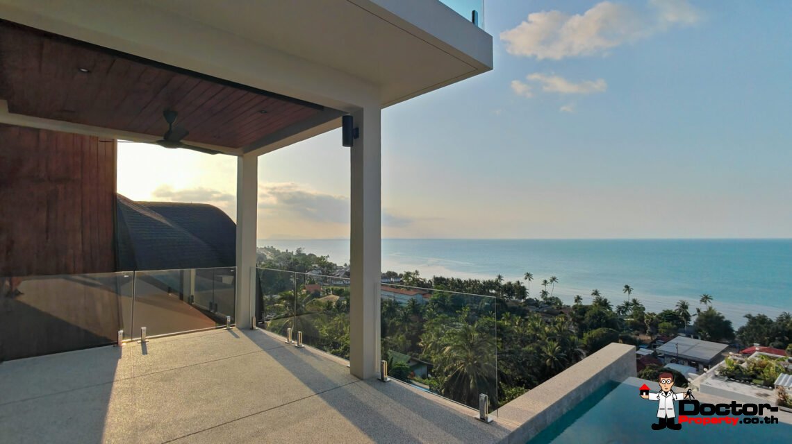 New 3-Bedroom Sea View Villa – Bang Por, Koh Samui – For Sale