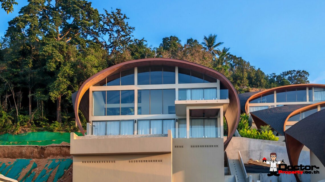 New 3-Bedroom Sea View Villa – Bang Por, Koh Samui – For Sale