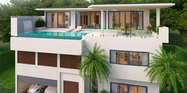 Luxury 5 Bedroom Sea View Villa in Bang Rak, Koh Samui – For Sale