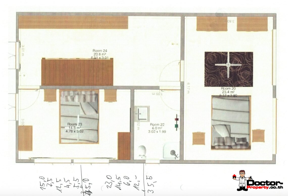 Tropical 3 Bedroom Villa Walk to the Beach in Bang Por, Koh Samui – For Sale