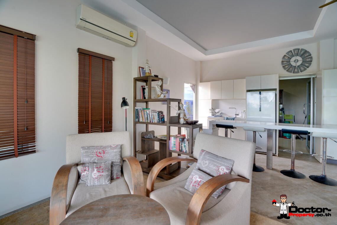 Tropical 2 Bedroom Pool Villa with Sea View in Laem Set, Koh Samui – For Sale