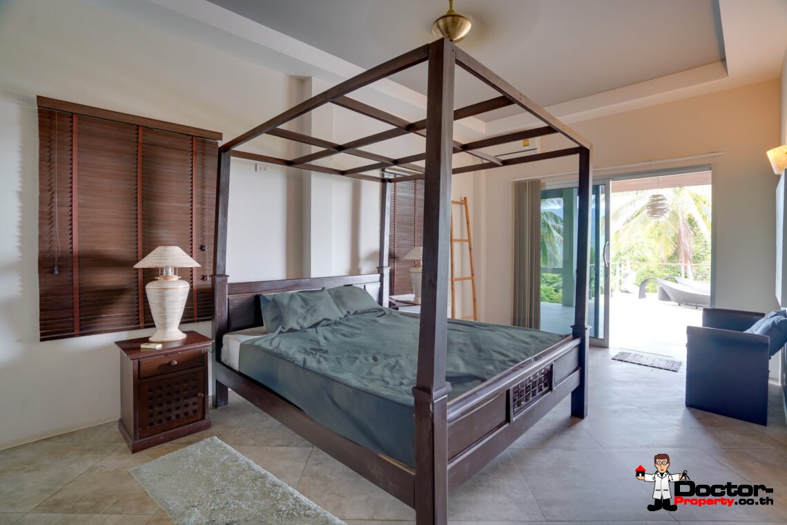Tropical 2 Bedroom Pool Villa with Sea View in Laem Set, Koh Samui – For Sale