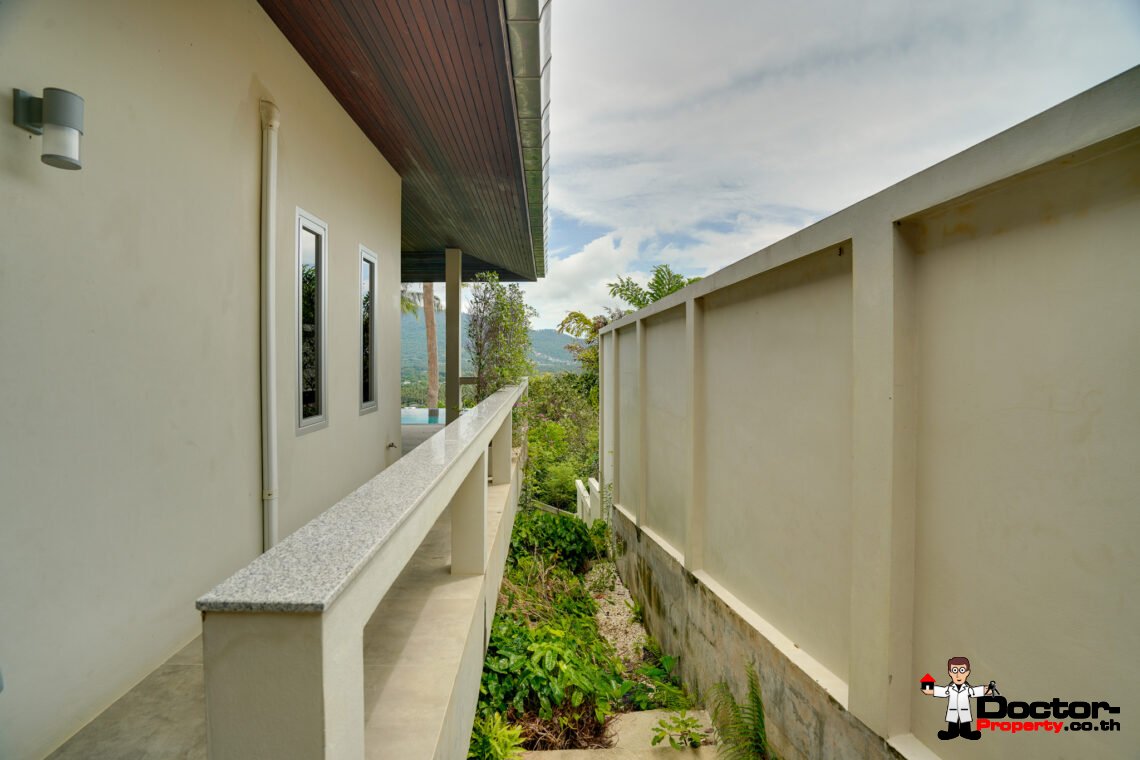 Tropical 2 Bedroom Pool Villa with Sea View in Laem Set, Koh Samui – For Sale