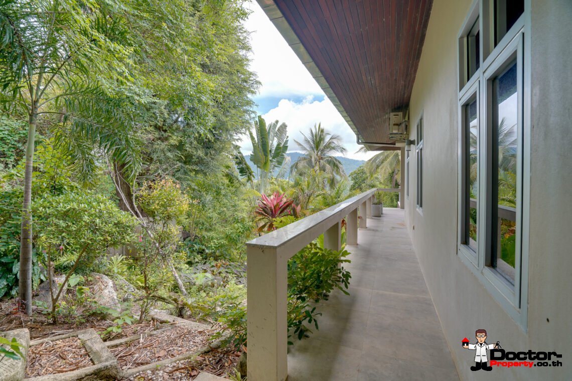 Tropical 2 Bedroom Pool Villa with Sea View in Laem Set, Koh Samui – For Sale
