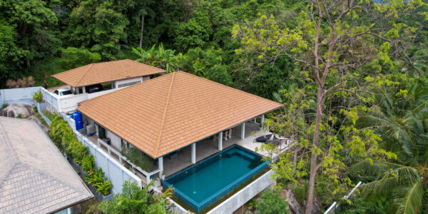 Tropical 2 Bedroom Pool Villa with Sea View in Laem Set, Koh Samui – For Sale