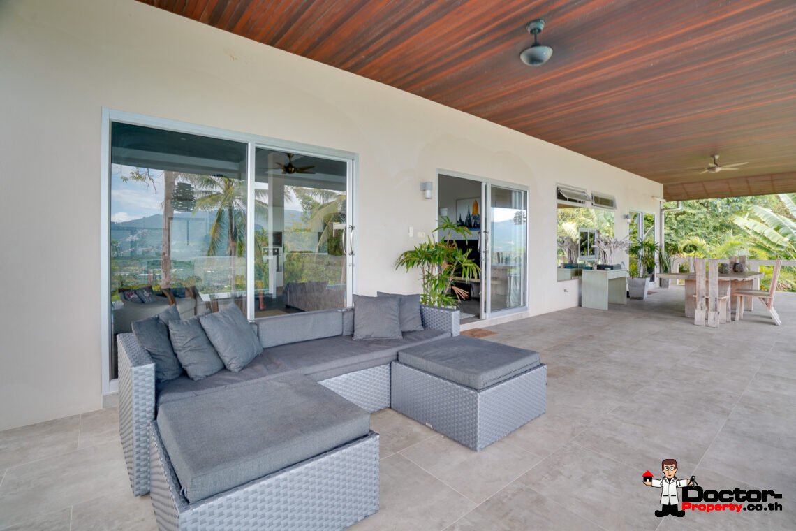 Tropical 2 Bedroom Pool Villa with Sea View in Laem Set, Koh Samui – For Sale