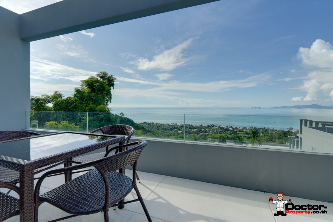 2 Bed Duplex Apartment, Panoramic Sea View in Bang Por, Koh Samui – For Sale