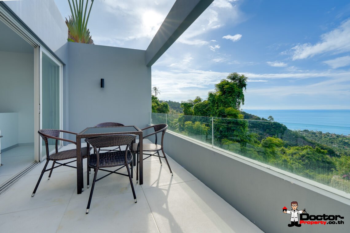 2 Bed Duplex Apartment, Panoramic Sea View in Bang Por, Koh Samui – For Sale