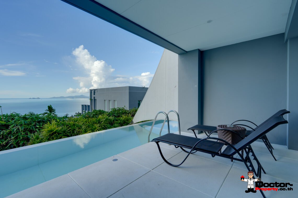 2 Bed Duplex Apartment, Panoramic Sea View in Bang Por, Koh Samui – For Sale