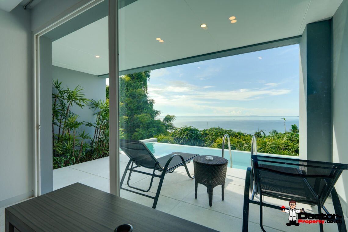 2 Bed Duplex Apartment, Panoramic Sea View in Bang Por, Koh Samui – For Sale