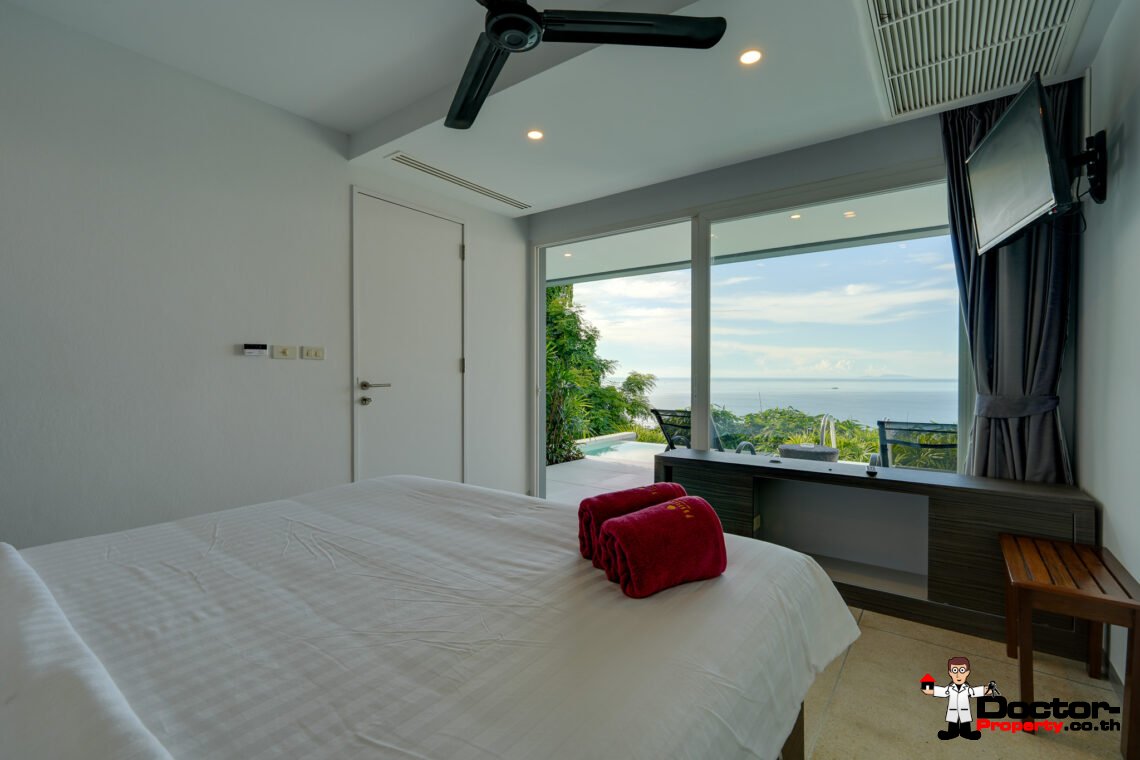 2 Bed Duplex Apartment, Panoramic Sea View in Bang Por, Koh Samui – For Sale