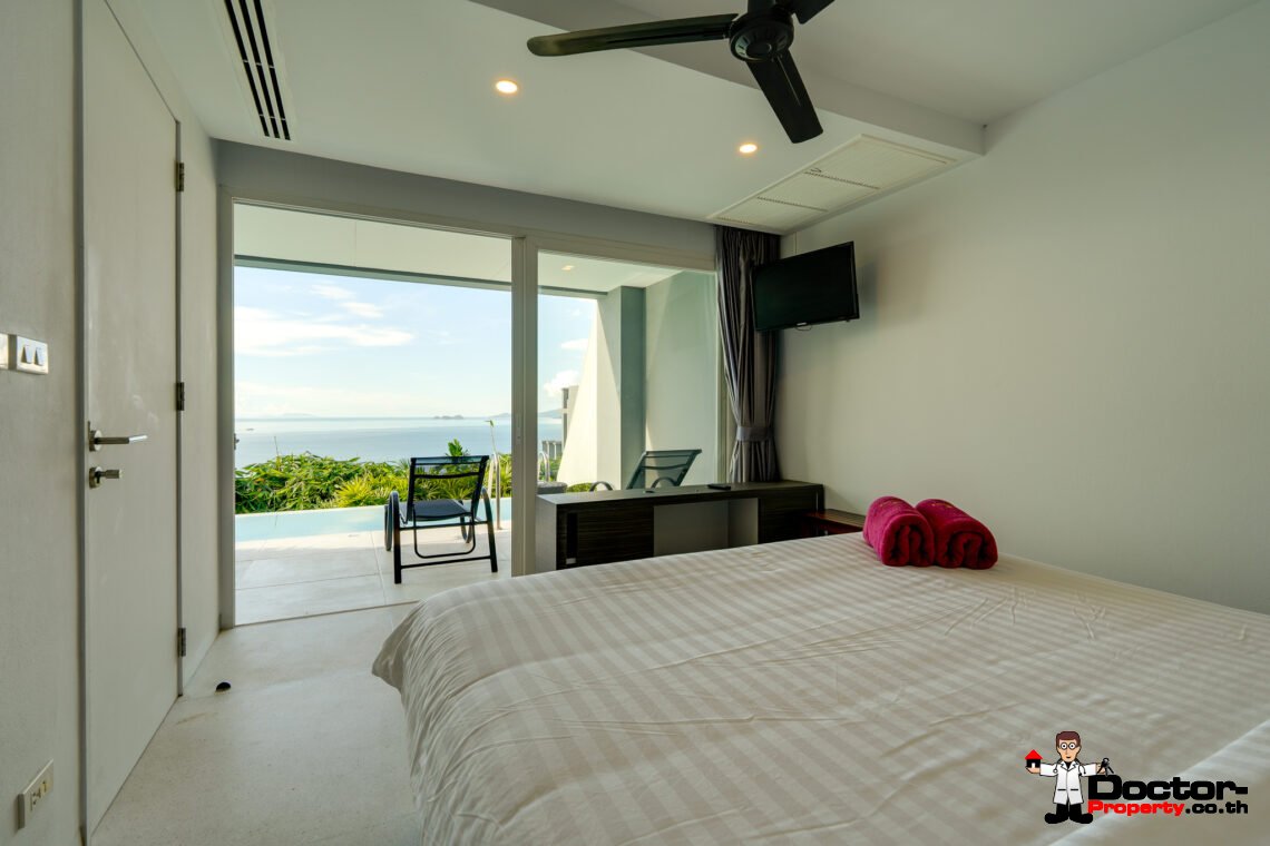 2 Bed Duplex Apartment, Panoramic Sea View in Bang Por, Koh Samui – For Sale