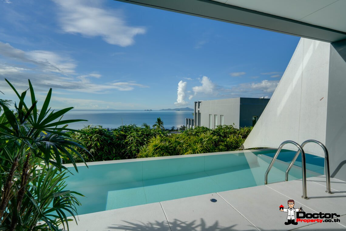 2 Bed Duplex Apartment, Panoramic Sea View in Bang Por, Koh Samui – For Sale