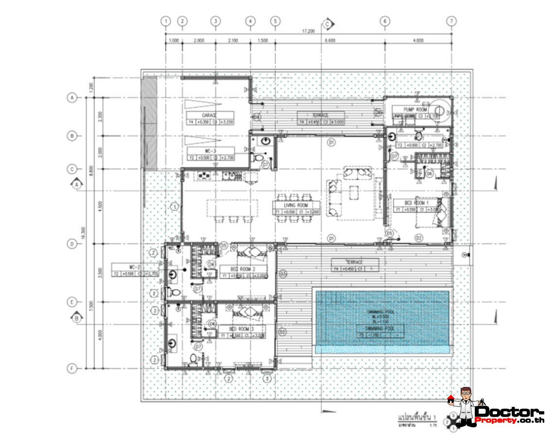 Modern 3 Bedroom Pool Villa in Lamai, Koh Samui – For Sale