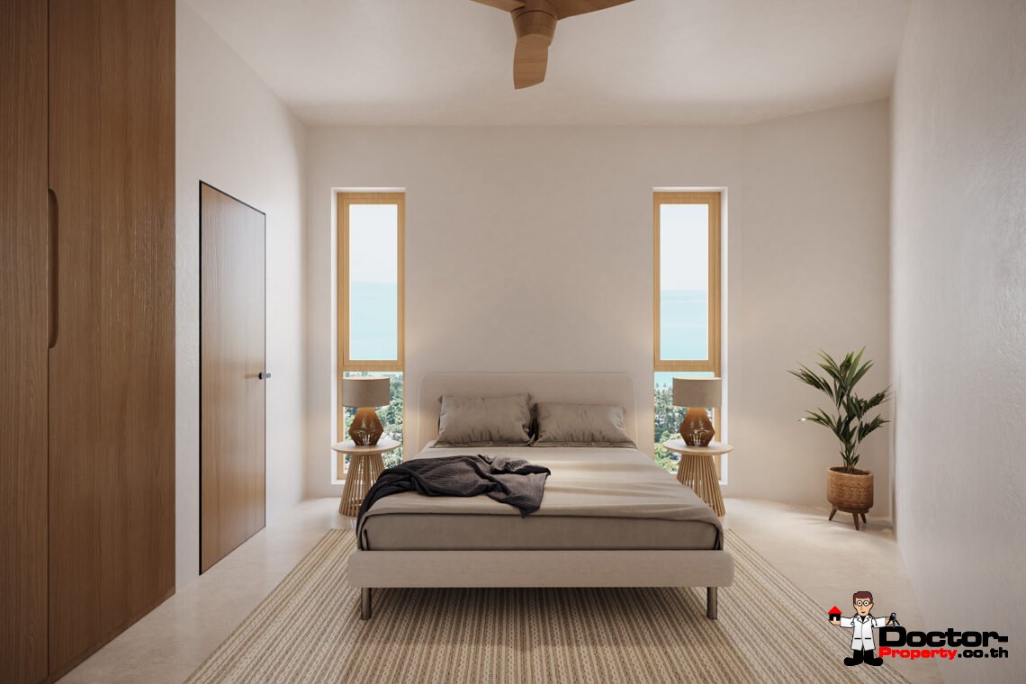 4 Bedroom Pool Villa with Partial Sea View in Bo Phut, Koh Samui – For Sale