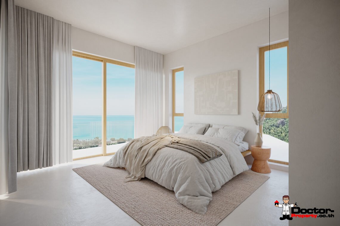 4 Bedroom Pool Villa with Partial Sea View in Bo Phut, Koh Samui – For Sale