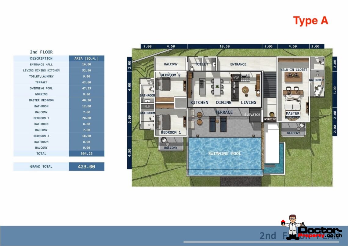 Spacious 3 Bedroom Pool Villa with Sea View in Mae Nam, Koh Samui – For Sale