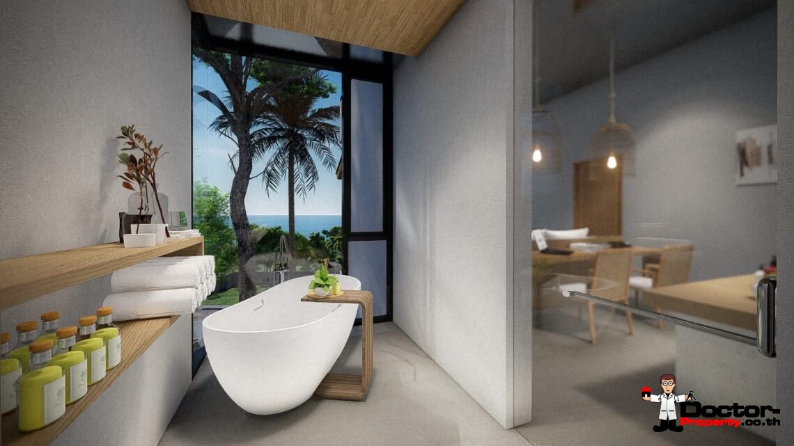 Spacious 3 Bedroom Pool Villa with Sea View in Mae Nam, Koh Samui – For Sale